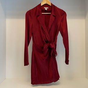 H&M wrap shirt dress